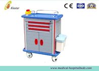 Luxurious Hospital Equipment ABS Medicine Cart Medical Trolley With Drawers, File Bag (ALS-MT135)